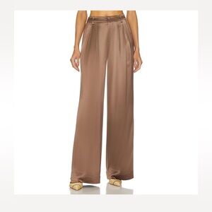Cami NYC Davina Brown Wide-Leg Pants with High-Waist Design size 00